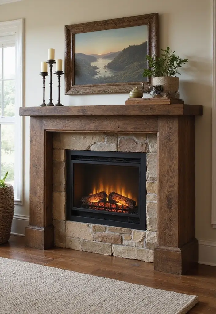 25 Farmhouse Fireplace Ideas That Radiate Warmth 15 25 Farmhouse Fireplace Ideas That Radiate Warmth - 15. Electric Fireplaces