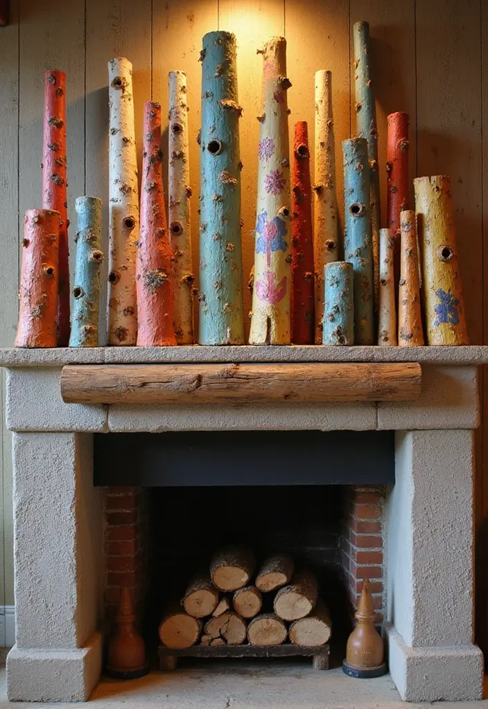 25 Farmhouse Fireplace Ideas That Radiate Warmth 19 25 Farmhouse Fireplace Ideas That Radiate Warmth - 19. Decorative Logs