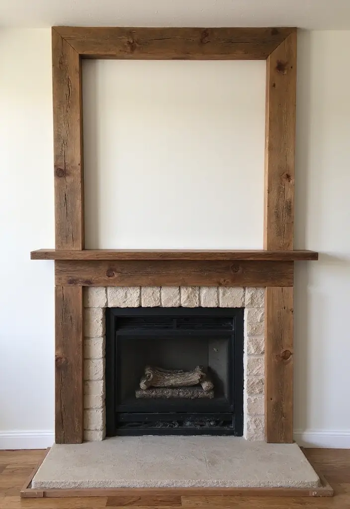 25 Farmhouse Fireplace Ideas That Radiate Warmth 22 25 Farmhouse Fireplace Ideas That Radiate Warmth - 22. DIY Fireplace Frame