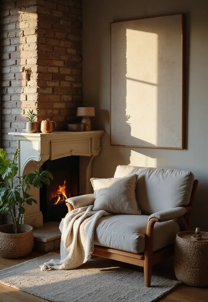 25 Farmhouse Fireplace Ideas That Radiate Warmth 24 25 Farmhouse Fireplace Ideas That Radiate Warmth - 24. Cozy Nook