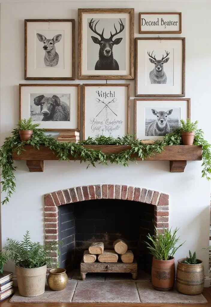 25 Farmhouse Fireplace Ideas That Radiate Warmth 3 25 Farmhouse Fireplace Ideas That Radiate Warmth - 3. Farmhouse-Inspired Art