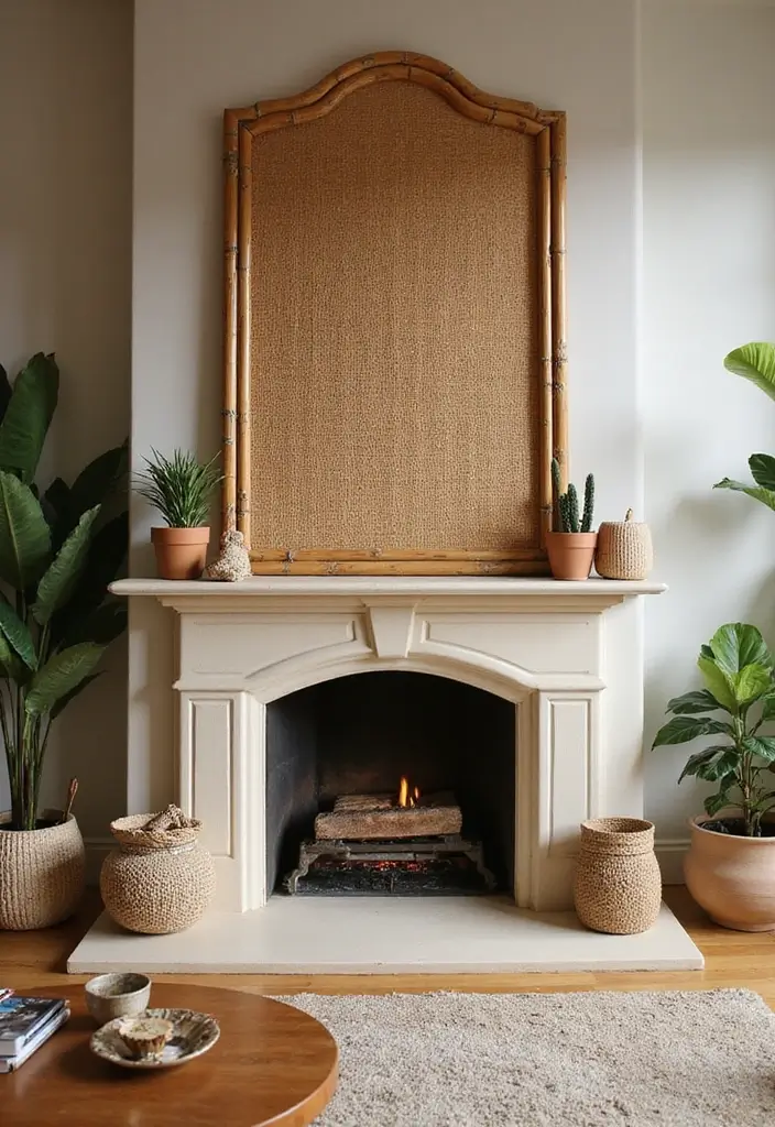 25 Fireplace Cover Ideas That Are Clever and Stylish 12 25 Fireplace Cover Ideas That Are Clever and Stylish - 12. Stylish Bamboo Screens