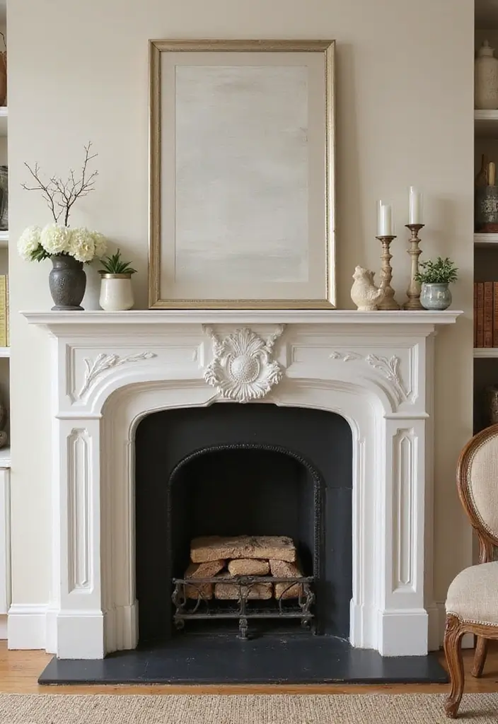 25 Fireplace Design Inspirations That Elevate Interiors 18 25 Fireplace Design Inspirations That Elevate Interiors - 18. Elegant Mantel Decor