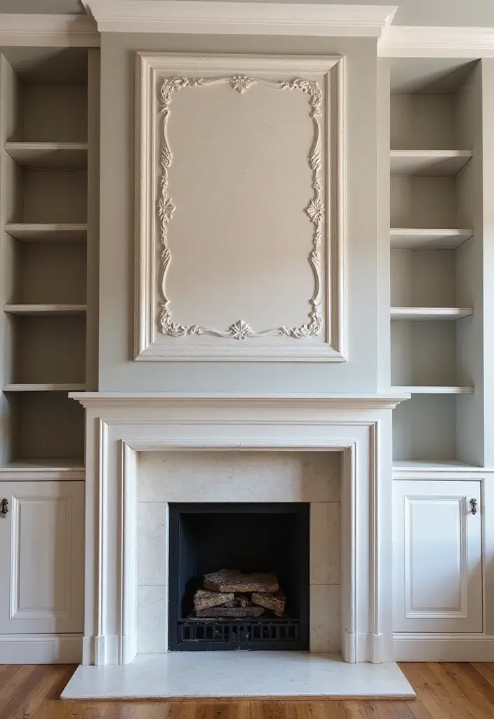 25 Fireplace Shelving Ideas That Add Storage and Style - 11. Decorative Wall Panels