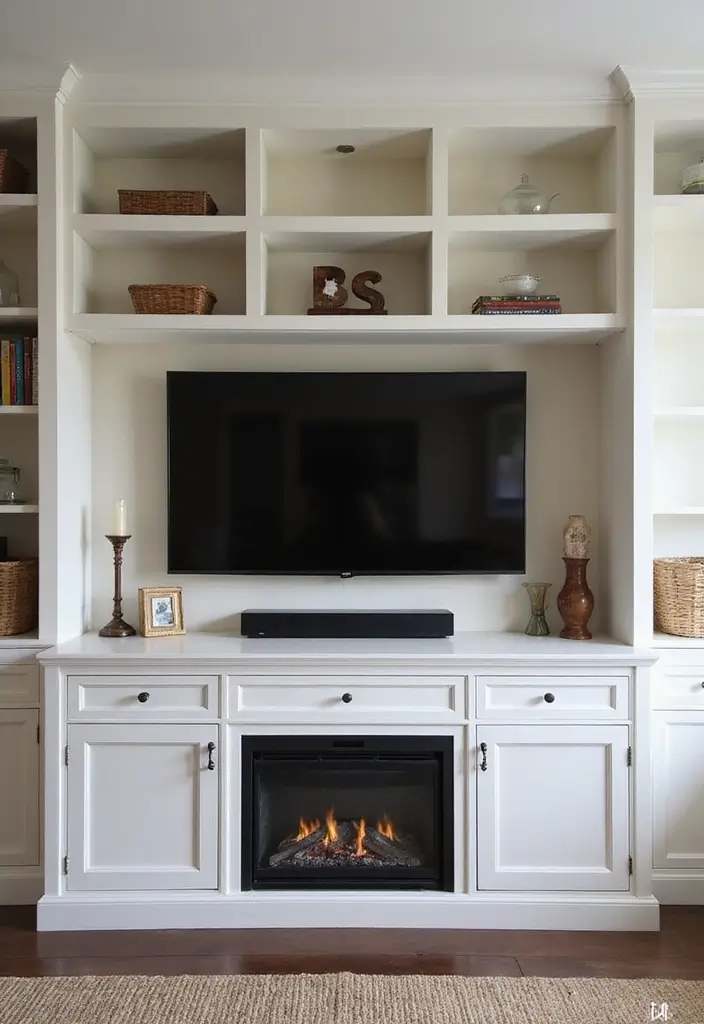 25 Fireplace TV Wall Designs That Balance Style and Function 3 25 Fireplace TV Wall Designs That Balance Style and Function - 3. Integrated Entertainment Center