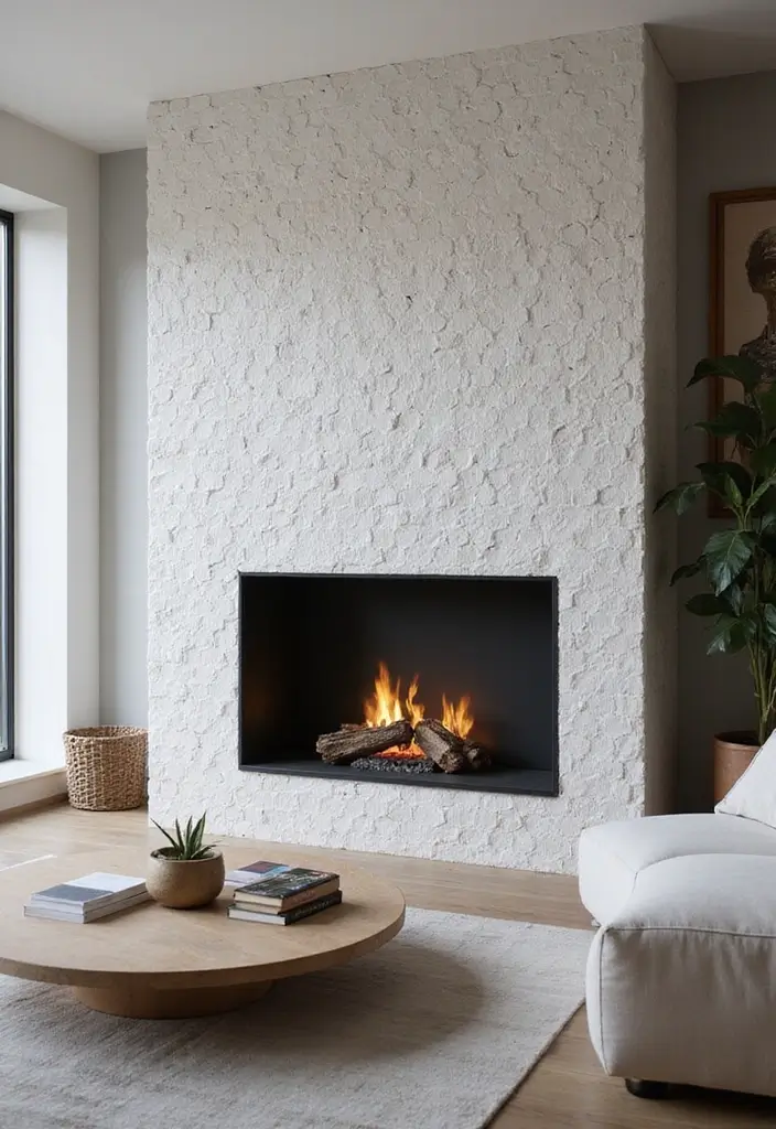 25 Fireplace Tile Inspirations That Refresh Old Designs 12 25 Fireplace Tile Inspirations That Refresh Old Designs - 12. Textured Hexagonal Tiles