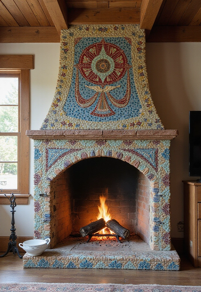 25 Fireplace Tile Inspirations That Refresh Old Designs 6 25 Fireplace Tile Inspirations That Refresh Old Designs - 6. Mosaics
