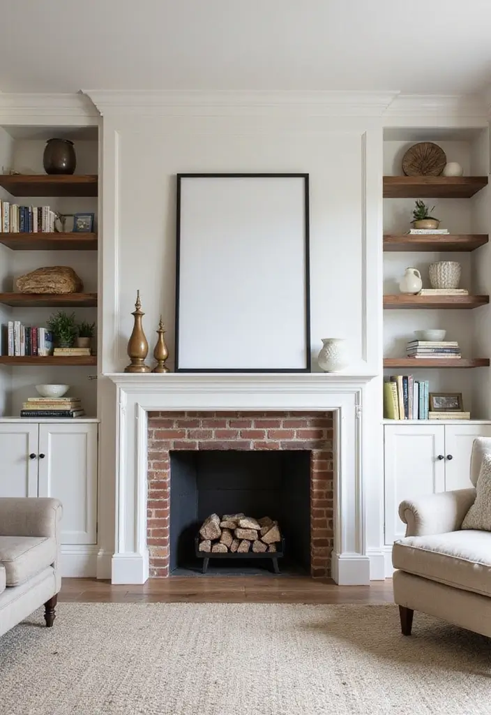 25 Fireplace Wall Designs That Make a Big Statement 7 25 Fireplace Wall Designs That Make a Big Statement - 7. Surrounding with Built-in Shelves