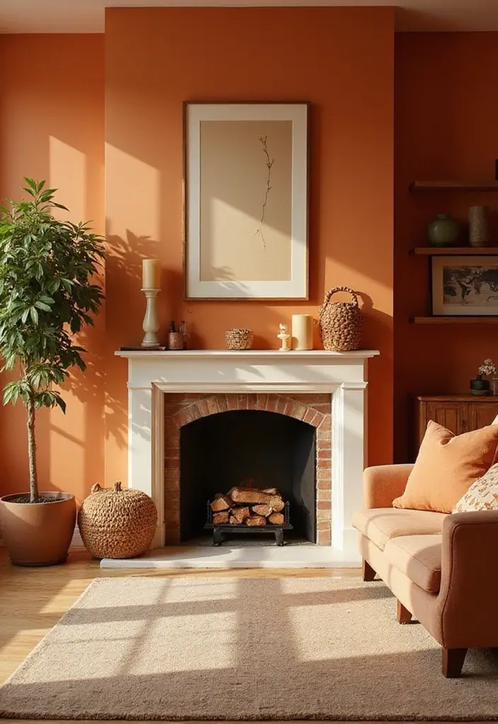 25 Fireplace Wall Designs That Make a Big Statement 9 25 Fireplace Wall Designs That Make a Big Statement - 9. Warm Color Palette