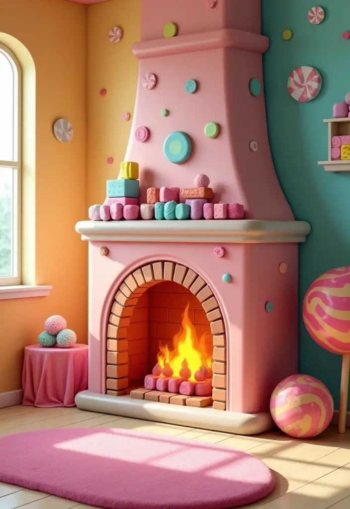 25 Minecraft Fireplace Designs You’ll Want to Copy 15 25 Minecraft Fireplace Designs You’ll Want to Copy - 15. Fantasy Candyland Fireplace