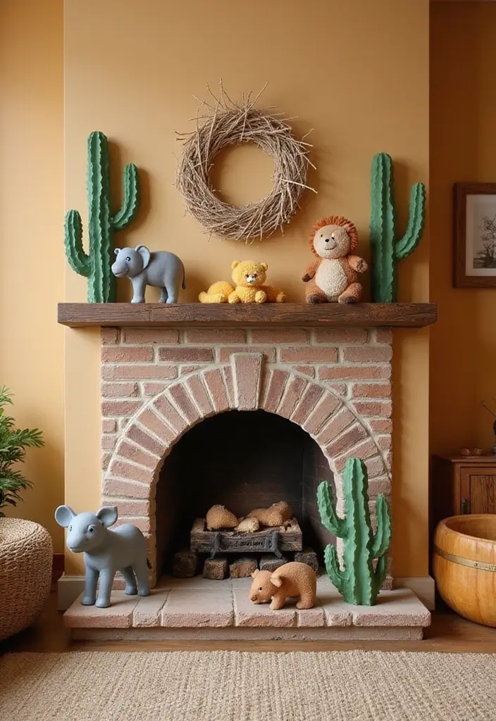 25 Minecraft Fireplace Designs You’ll Want to Copy 18 25 Minecraft Fireplace Designs You’ll Want to Copy - 18. Animal Safari Fireplace