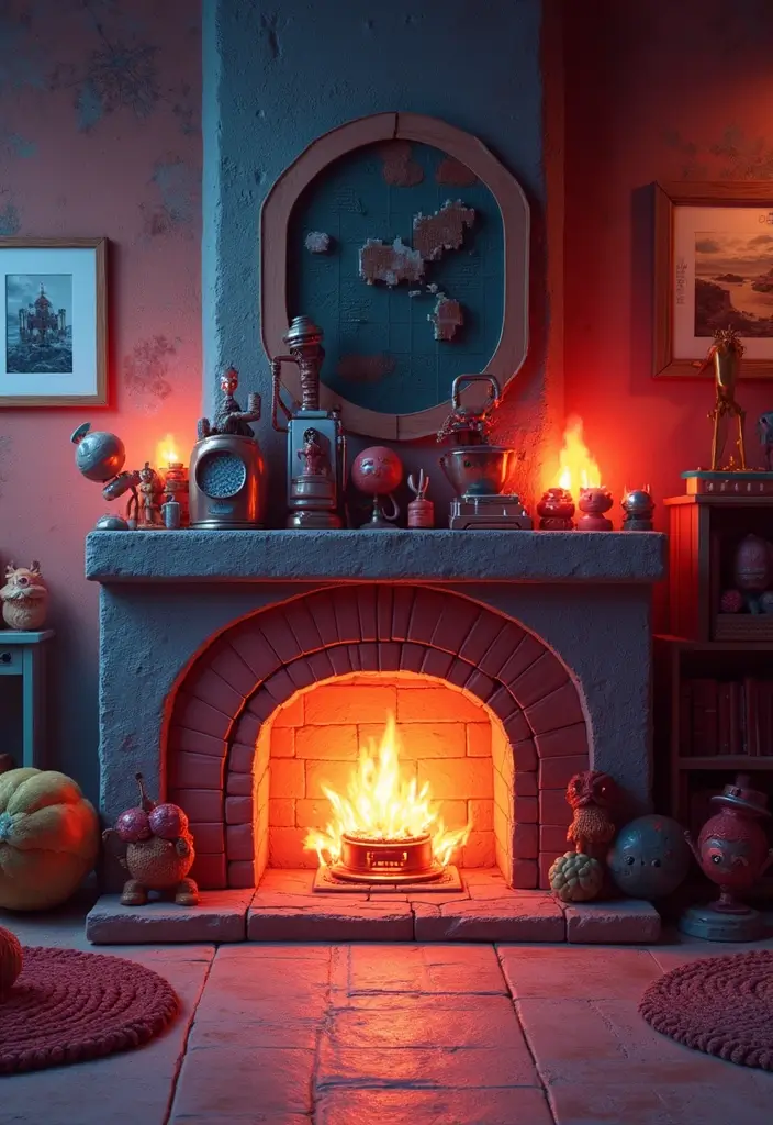 25 Minecraft Fireplace Designs You’ll Want to Copy 19 25 Minecraft Fireplace Designs You’ll Want to Copy - 19. Retro Sci-Fi Fireplace