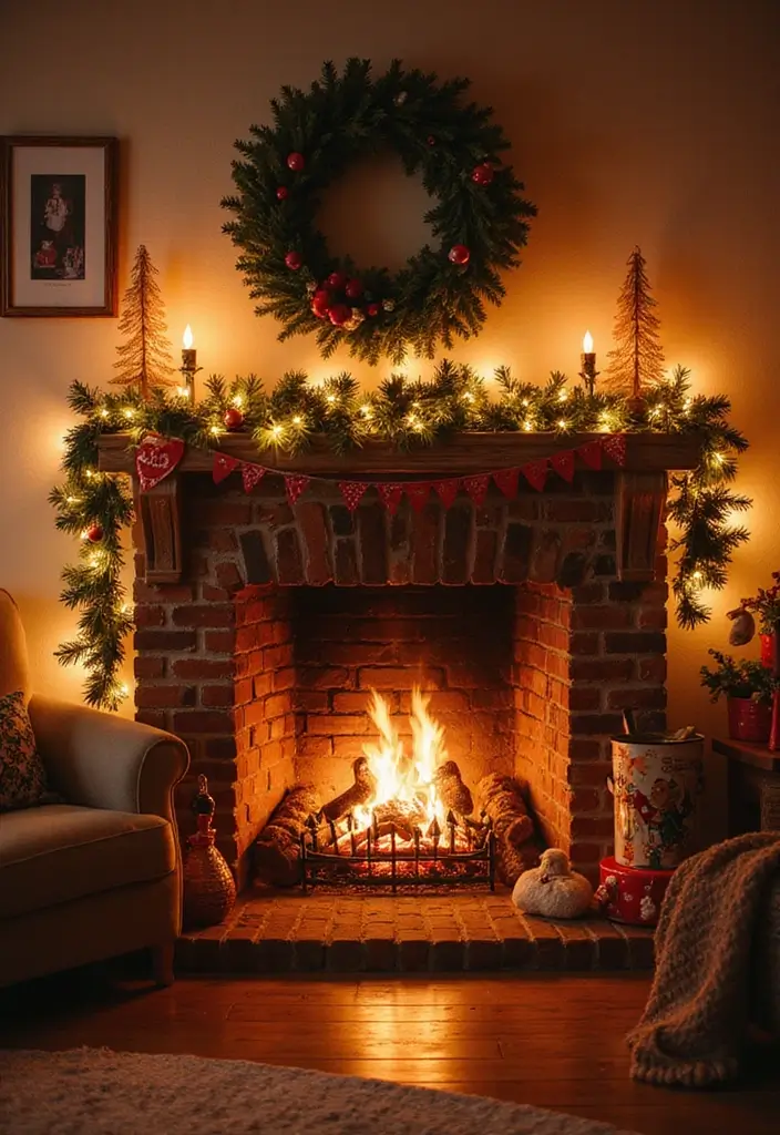 25 Minecraft Fireplace Designs You’ll Want to Copy 25 25 Minecraft Fireplace Designs You’ll Want to Copy - 25. Festive Holiday Fireplace