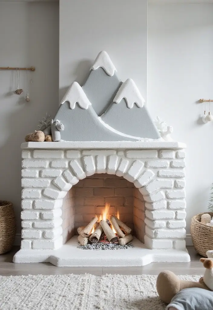 25 Minecraft Fireplace Designs You’ll Want to Copy 7 25 Minecraft Fireplace Designs You’ll Want to Copy - 7. Snowy Mountain Fireplace