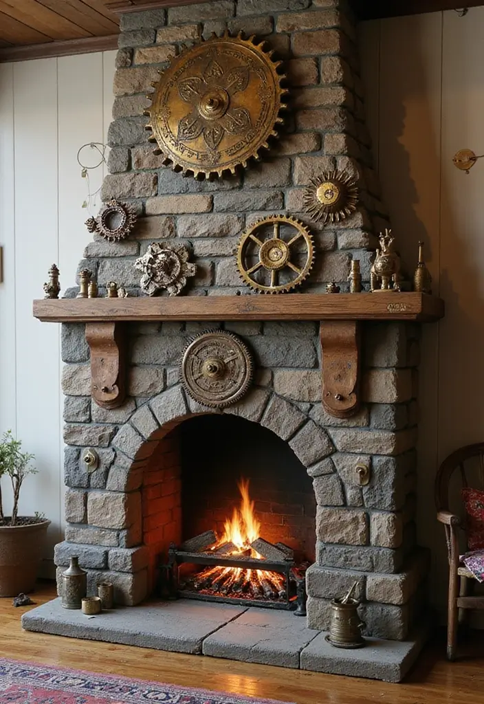 25 Minecraft Fireplace Designs You’ll Want to Copy 8 25 Minecraft Fireplace Designs You’ll Want to Copy - 8. Steampunk-Inspired Fireplace