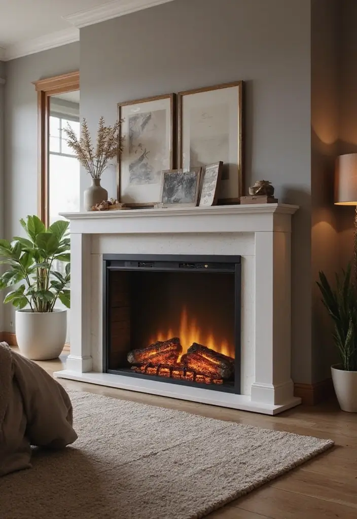 27 Bedroom Fireplace Ideas That Feel Like Pure Luxury - 15. Ethereal Electric Fireplaces