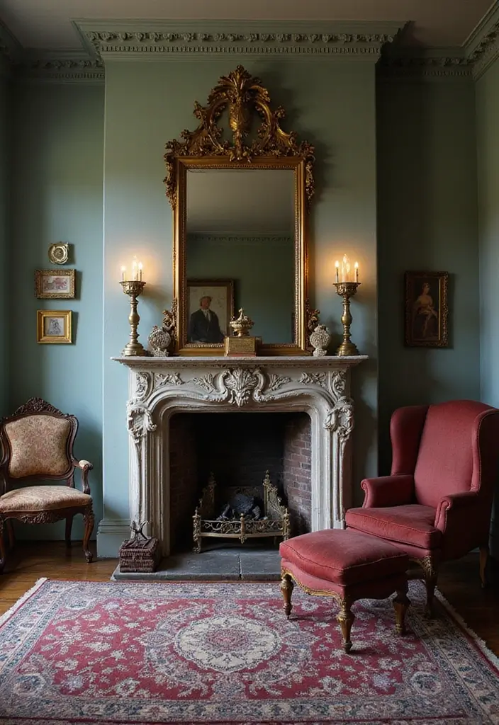 27 Bedroom Fireplace Ideas That Feel Like Pure Luxury - 4. Vintage Elegance