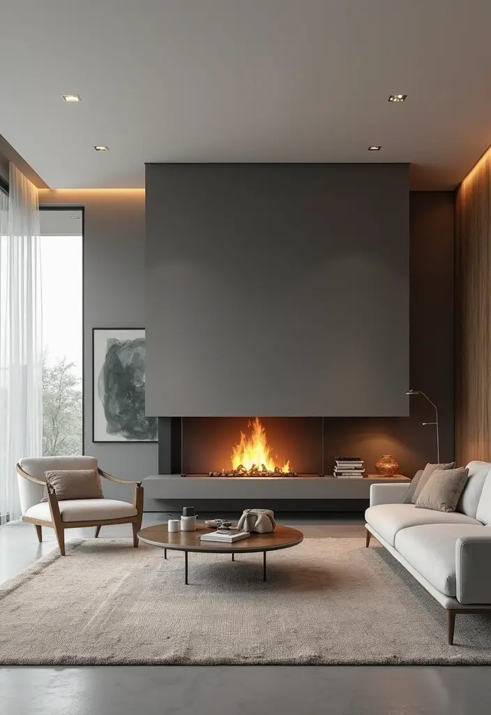 27 Bedroom Fireplace Ideas That Feel Like Pure Luxury - 5. Contemporary Glass Fireplace