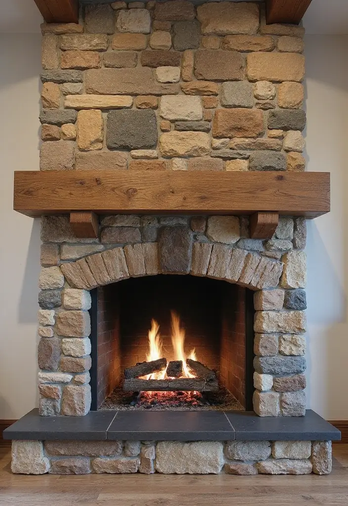 27 Craftsman Fireplace Designs That Highlight Classic Style 20 27 Craftsman Fireplace Designs That Highlight Classic Style - 20. Textured Elements