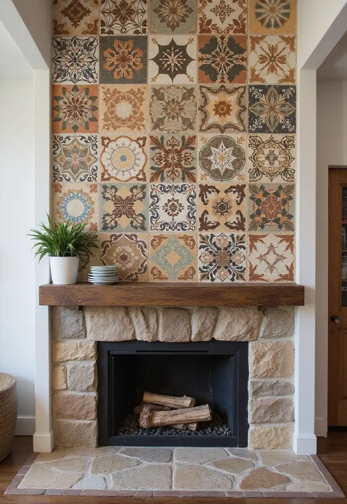 27 Craftsman Fireplace Designs That Highlight Classic Style 23 27 Craftsman Fireplace Designs That Highlight Classic Style - 23. Artisan Tile Designs