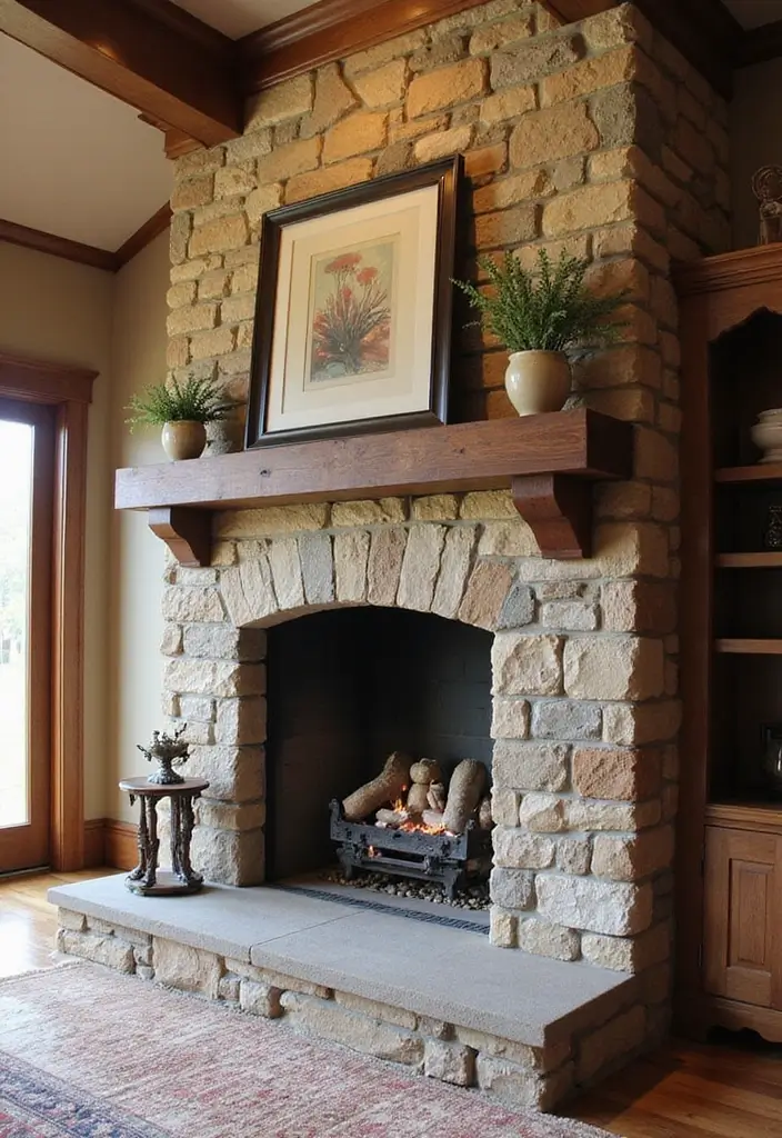 27 Craftsman Fireplace Designs That Highlight Classic Style 24 27 Craftsman Fireplace Designs That Highlight Classic Style - 24. Natural Stone Accents