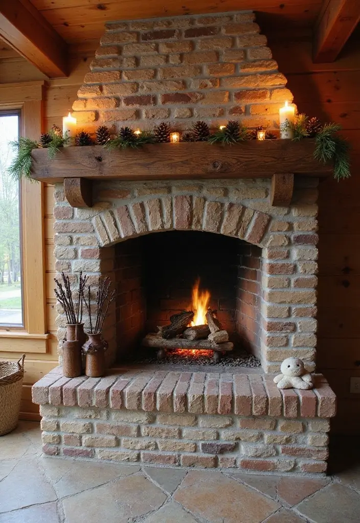27 Craftsman Fireplace Designs That Highlight Classic Style 6 27 Craftsman Fireplace Designs That Highlight Classic Style - 6. Rustic Beam Mantels