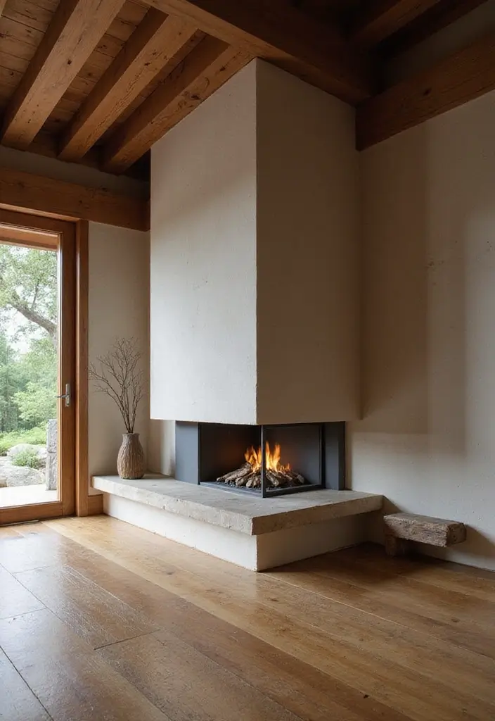 27 Double Sided Fireplace Inspirations Perfect for Open Spaces - 21. Zen-Inspired Fireplaces