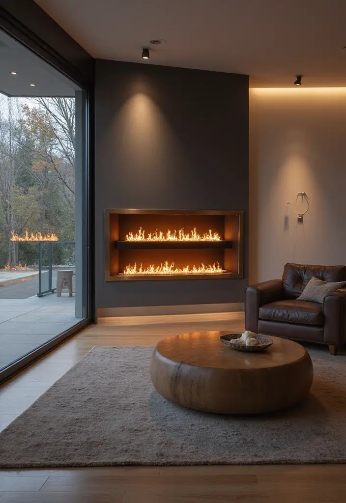 27 Double Sided Fireplace Inspirations Perfect for Open Spaces - 24. Innovative LED Fireplaces