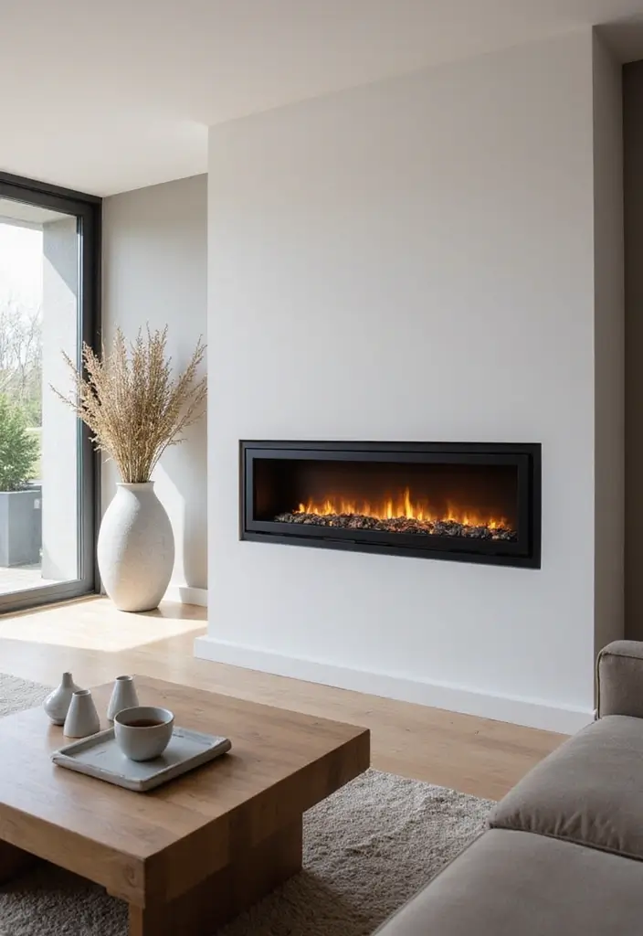 27 Double Sided Fireplace Inspirations Perfect for Open Spaces - 9. Stylish Ethanol Fireplaces