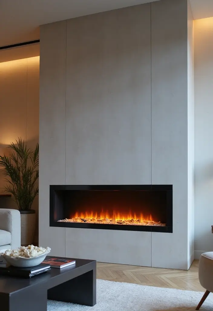 27 Electric Fireplace Ideas That Feel Real and Modern 10 27 Electric Fireplace Ideas That Feel Real and Modern - 10. Electric Fireplaces with Smart Technology