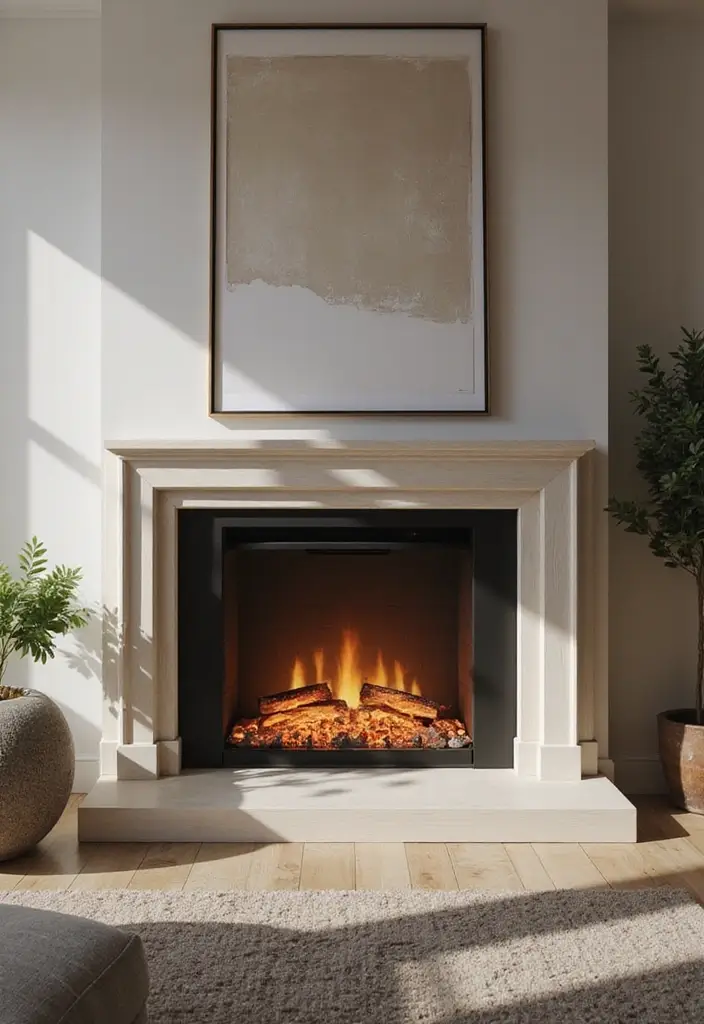 27 Electric Fireplace Ideas That Feel Real and Modern 18 27 Electric Fireplace Ideas That Feel Real and Modern - 18. Artistic Electric Fireplaces