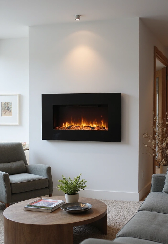 27 Electric Fireplace Ideas That Feel Real and Modern 19 27 Electric Fireplace Ideas That Feel Real and Modern - 19. Floating Electric Fireplaces