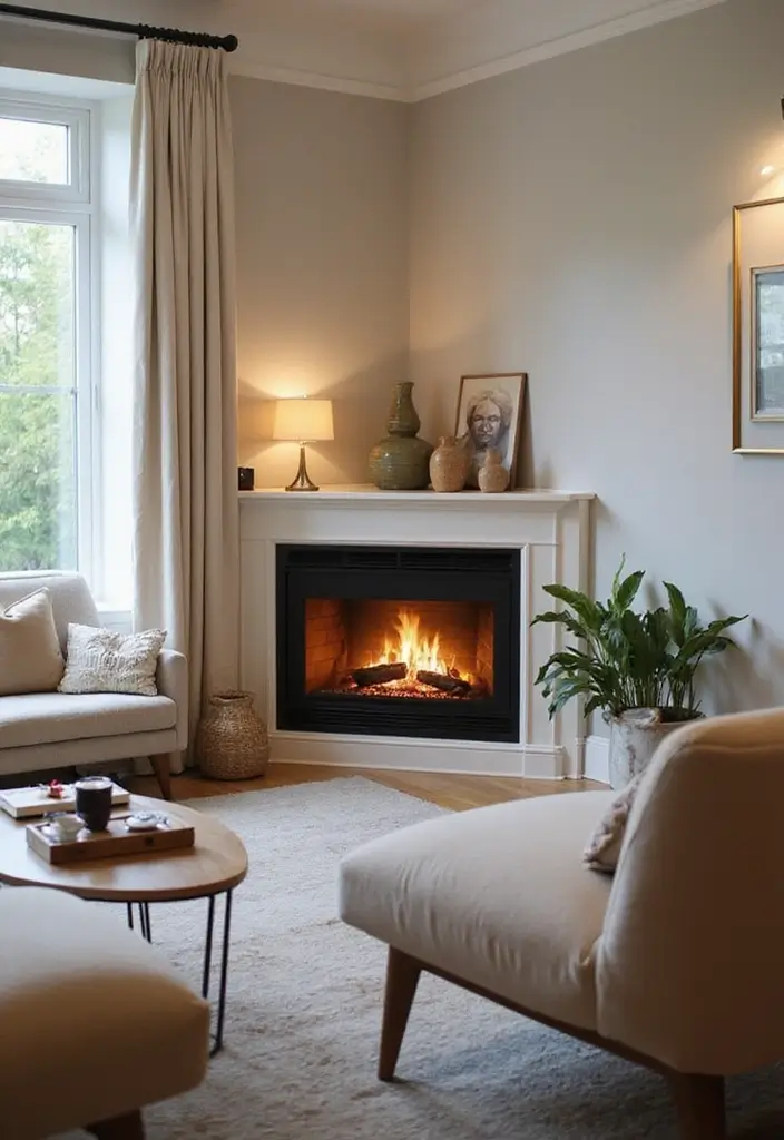 27 Electric Fireplace Ideas That Feel Real and Modern 2 27 Electric Fireplace Ideas That Feel Real and Modern - 2. Corner Fireplace Designs