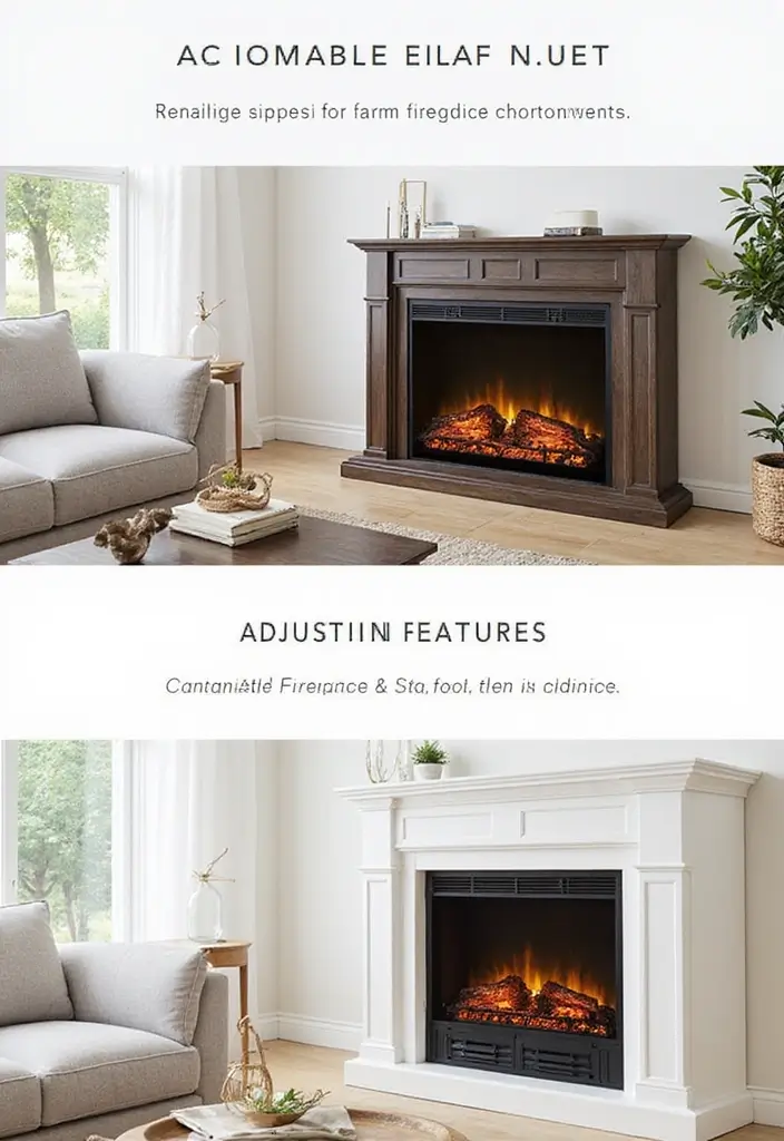 27 Electric Fireplace Ideas That Feel Real and Modern 20 27 Electric Fireplace Ideas That Feel Real and Modern - 20. Customizable Electric Fireplaces