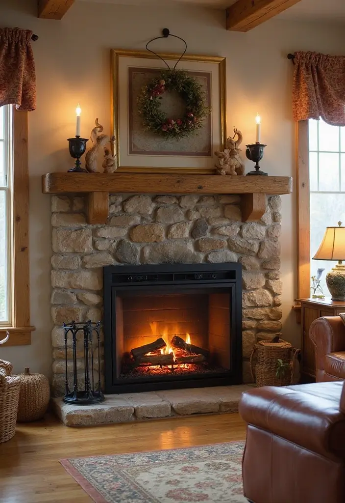 27 Electric Fireplace Ideas That Feel Real and Modern 7 27 Electric Fireplace Ideas That Feel Real and Modern - 7. Rustic Electric Fireplaces