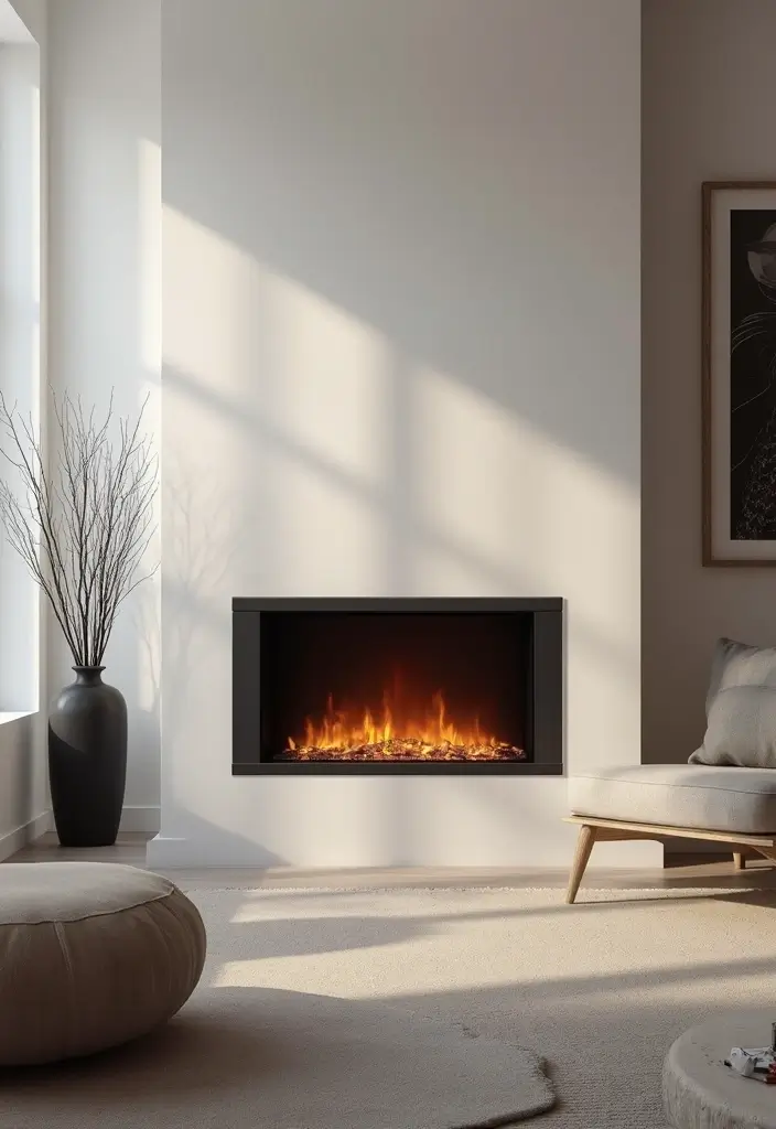 27 Electric Fireplace Ideas That Feel Real and Modern 8 27 Electric Fireplace Ideas That Feel Real and Modern - 8. Minimalist Designs