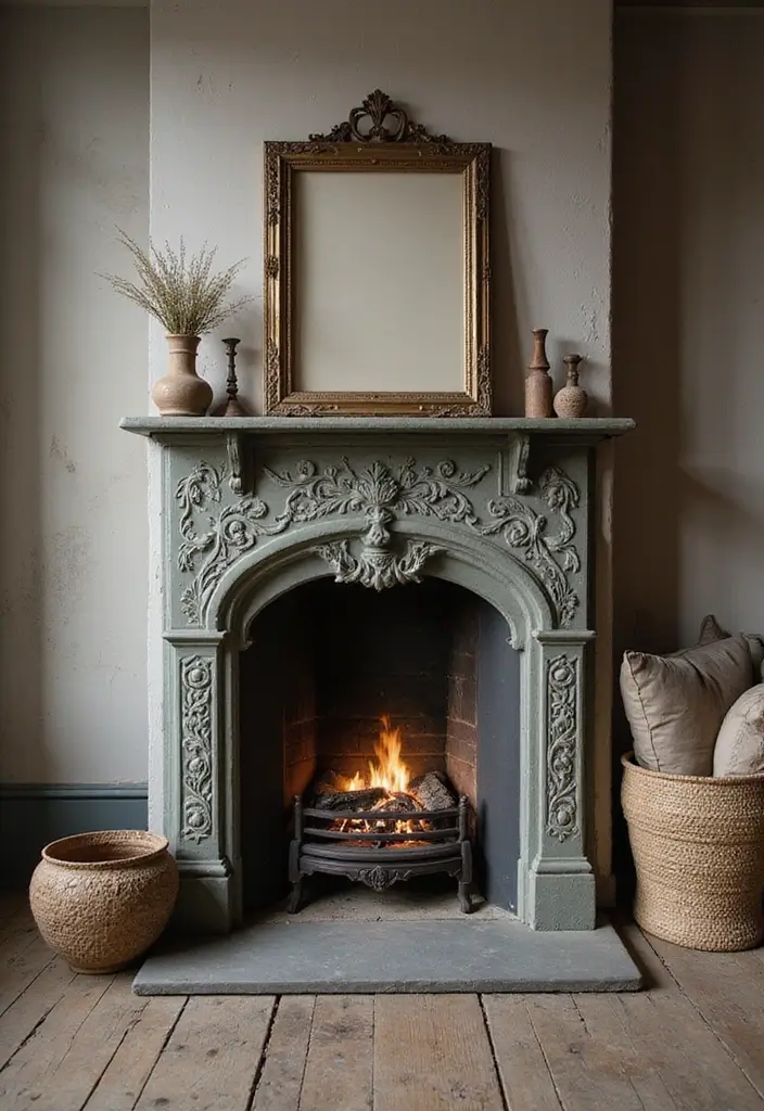 27 Fireplace Ideas That Instantly Make Living Rooms Cozier - 16. Vintage Fireplaces