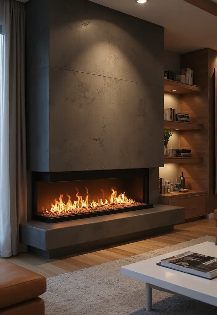 27 Fireplace Ideas That Instantly Make Living Rooms Cozier - 18. Integrating Technology