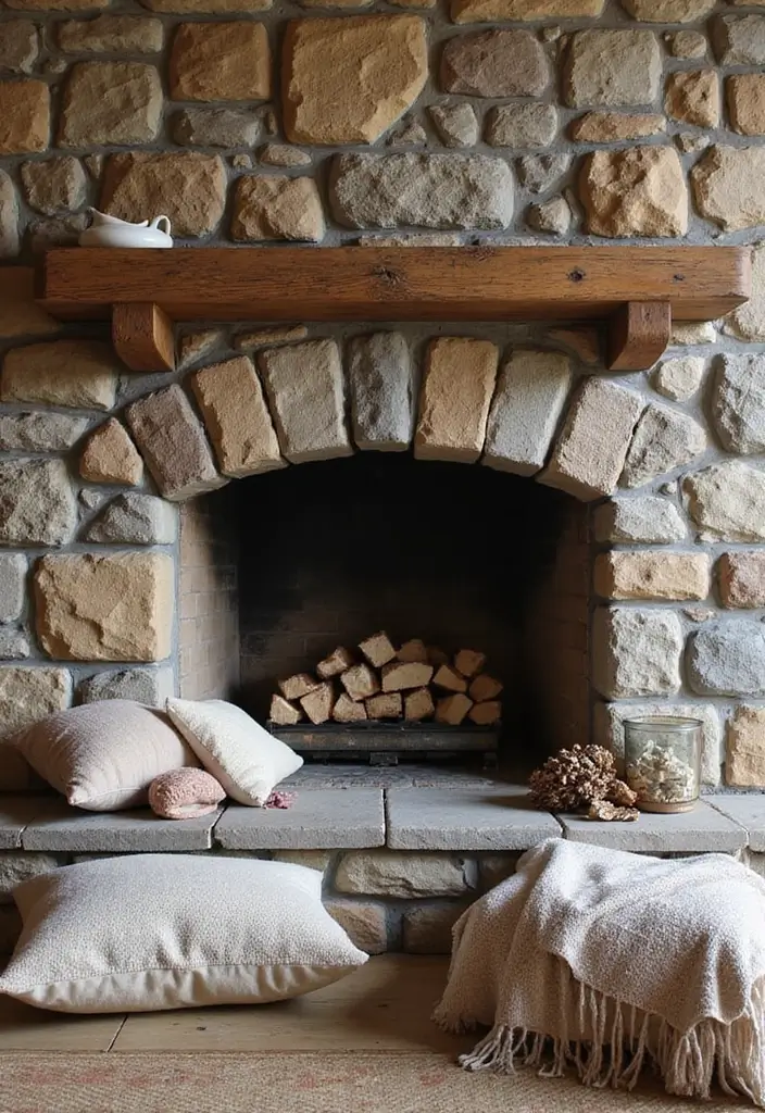 27 Fireplace Ideas That Instantly Make Living Rooms Cozier - 2. Stone Surrounds