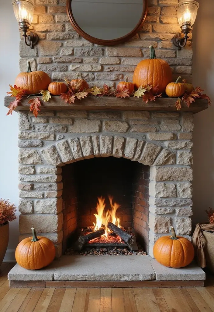 27 Fireplace Ideas That Instantly Make Living Rooms Cozier - 4. Seasonal Decor Switch-ups