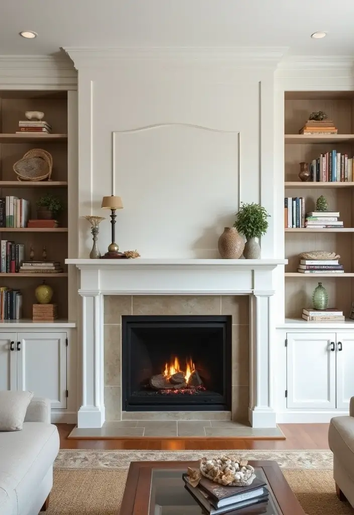 27 Fireplace Ideas That Instantly Make Living Rooms Cozier - 5. Built-in Shelving