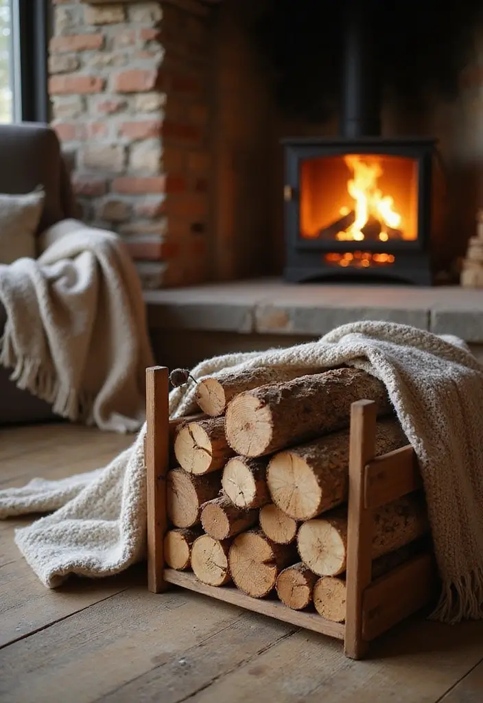 27 Fireplace Ideas That Instantly Make Living Rooms Cozier - 6. Cozy Firewood Storage