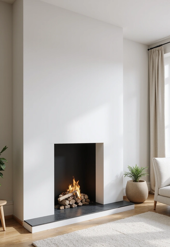 27 Fireplace Ideas That Instantly Make Living Rooms Cozier - 7. Minimalist Fireplace Design