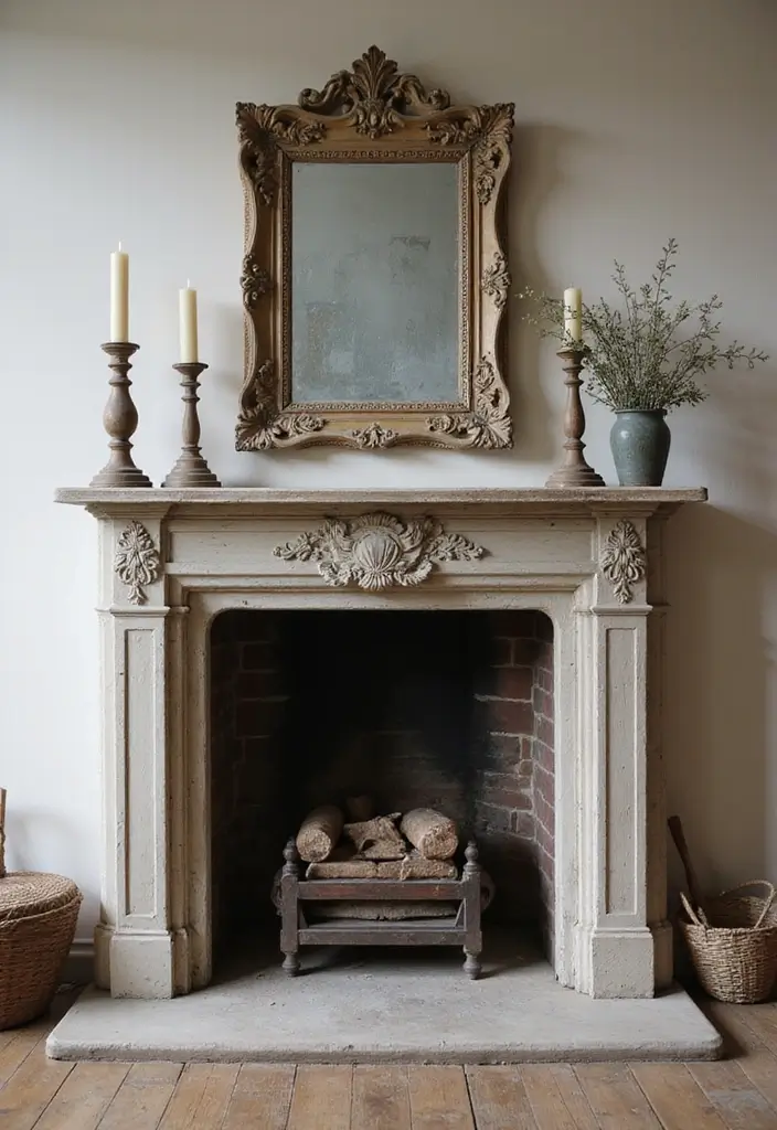 27 Fireplace Ideas That Instantly Make Living Rooms Cozier - 8. Vintage Charm