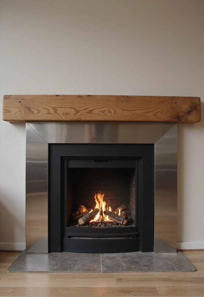 27 Fireplace Inspiration Pins Everyone’s Saving - 11. Mixed Wood And Metal Elements