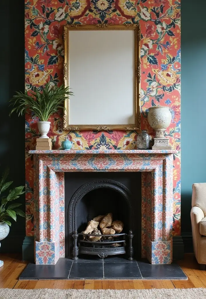 27 Fireplace Inspiration Pins Everyone’s Saving - 7. Statement Tiles for Fireplaces