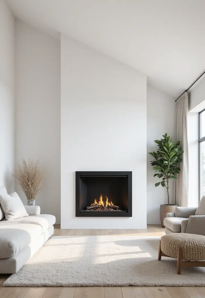 27 Fireplace With Vaulted Ceiling Ideas That Wow Guests 1 27 Fireplace With Vaulted Ceiling Ideas That Wow Guests - 1. Modern Minimalist Style