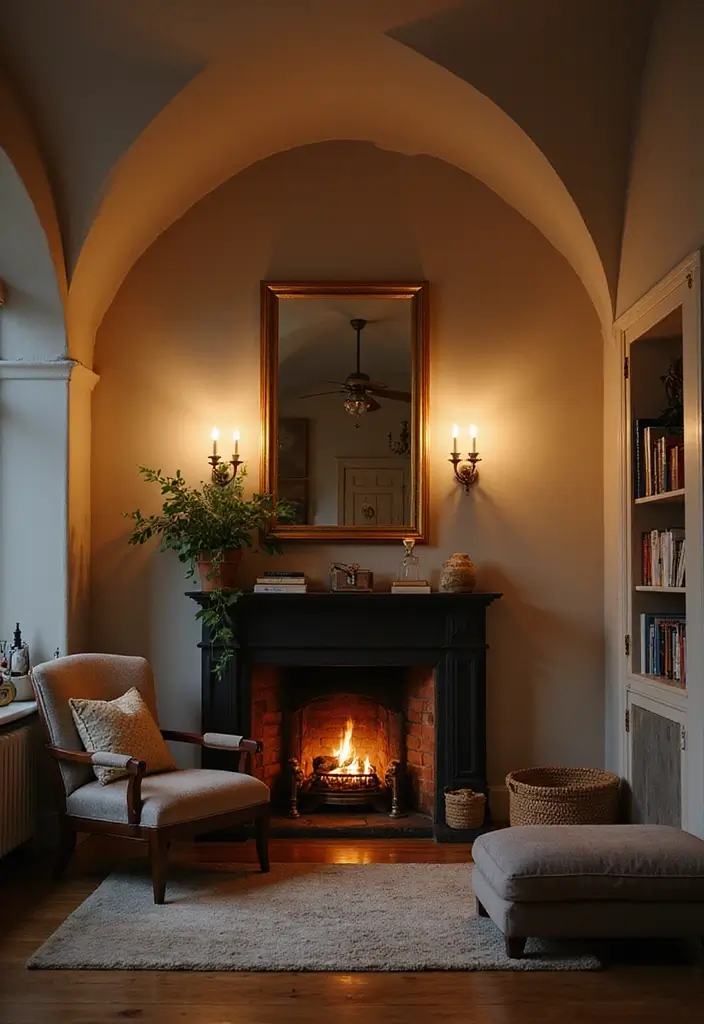 27 Fireplace With Vaulted Ceiling Ideas That Wow Guests 20 27 Fireplace With Vaulted Ceiling Ideas That Wow Guests - 20. Creating a Cozy Reading Corner