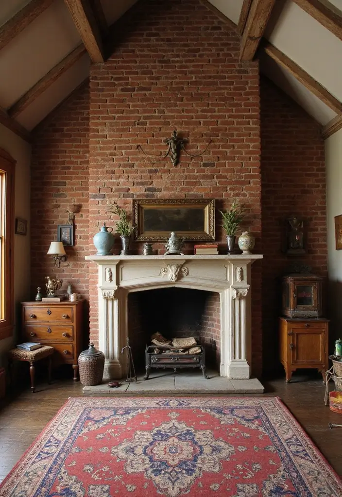 27 Fireplace With Vaulted Ceiling Ideas That Wow Guests 22 27 Fireplace With Vaulted Ceiling Ideas That Wow Guests - 22. Vintage Charm