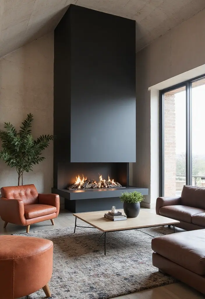 27 Fireplace With Vaulted Ceiling Ideas That Wow Guests 24 27 Fireplace With Vaulted Ceiling Ideas That Wow Guests - 24. Floating Fireplaces